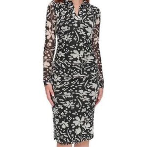 Tommy Hilfiger Black & White Floral Sheath Dress - Women